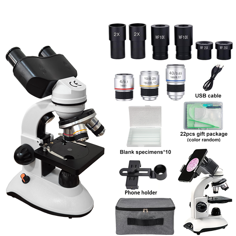 Microscope Compound 40X - Binoculaire samengestelde microscoop voor studenten, 40X-2000X