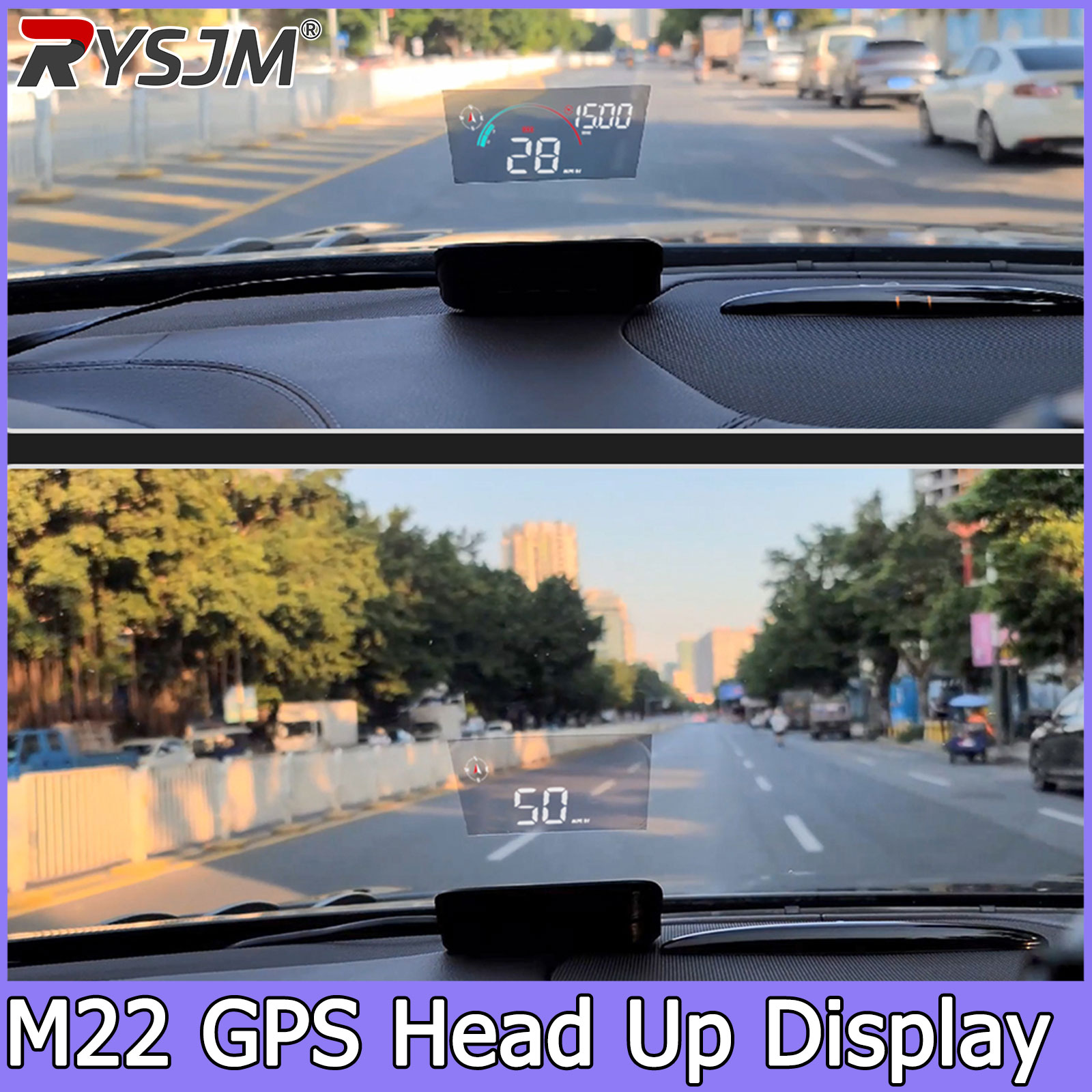 Anemometer Wind Speed - Windshield Projector M22 GPS Snelheidsmeter Head-Up