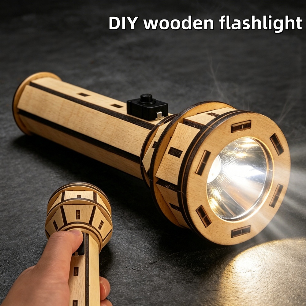 Houten DIY-zaklamp puzzelset S - Science Project recensie en prijs