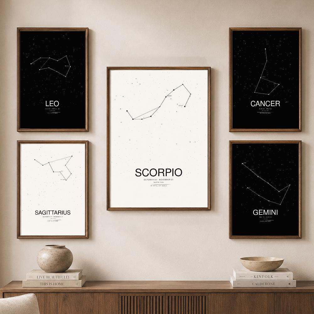 Minimalistische Zodiac Sterren - Star Map Poster recensie en prijs