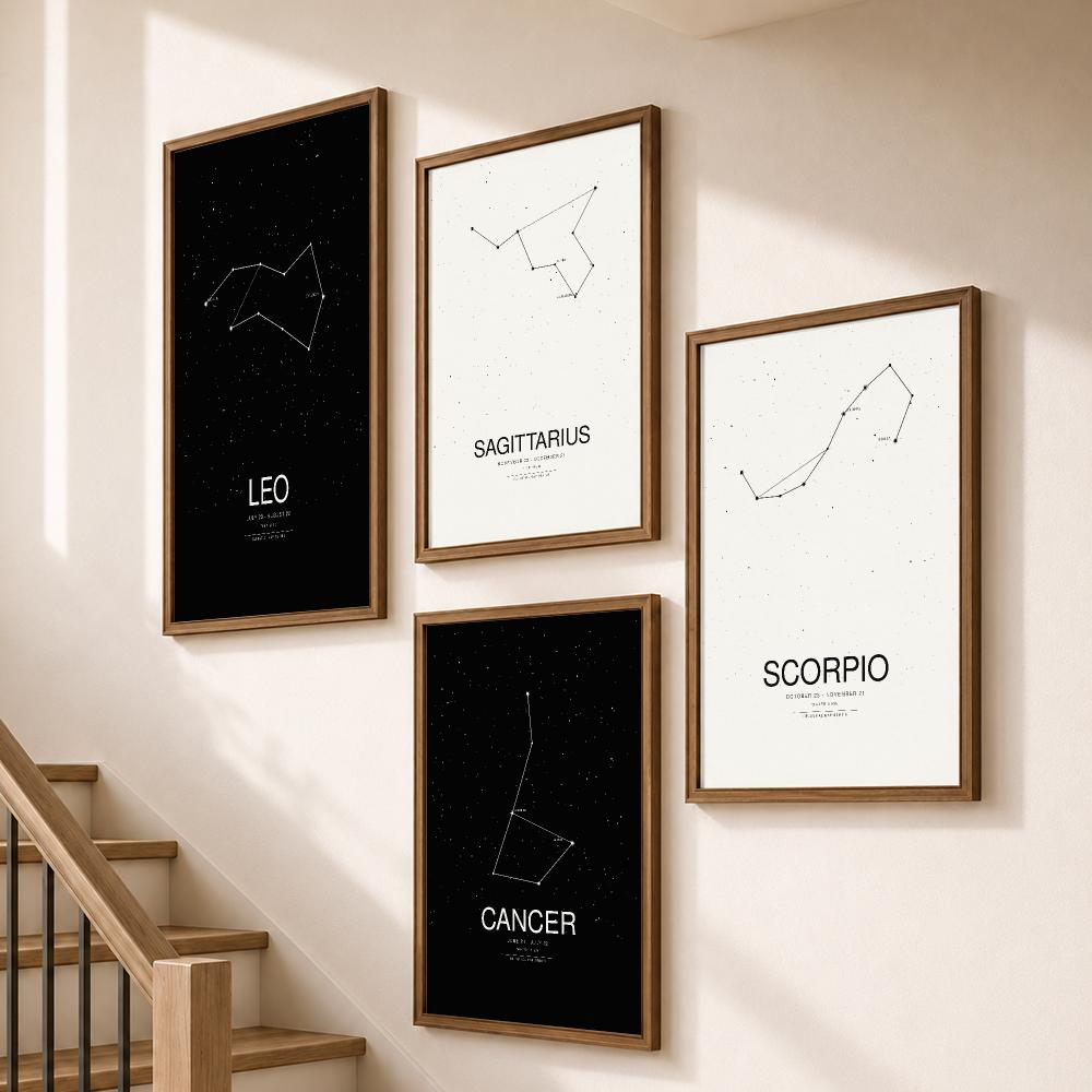 Minimalistische Zodiac Sterren - Star Map Poster recensie en prijs