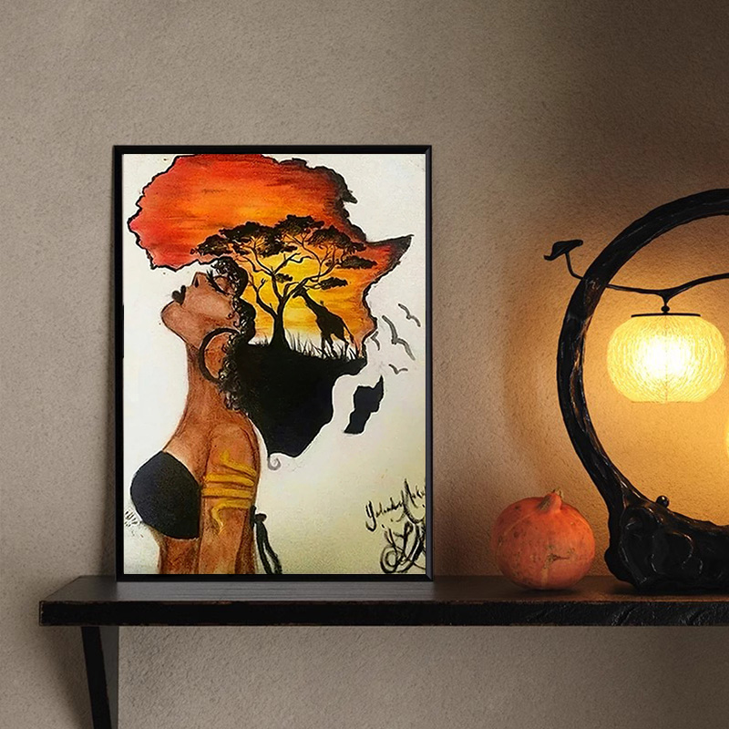Klassieke Afrikaanse Vrouw Pos - Star Map Poster recensie en prijs